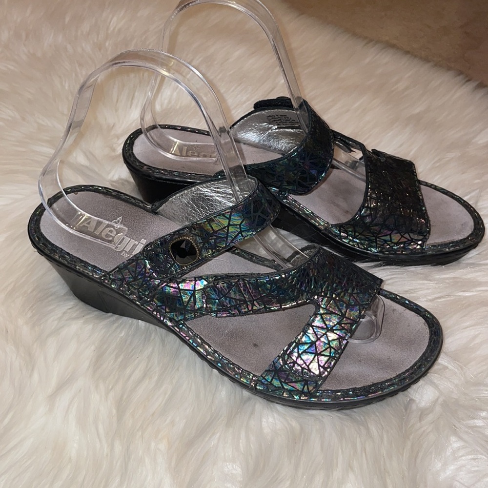 Alegria Loti Tectonic Iridescent Sandals #372 - Picture 2 of 7